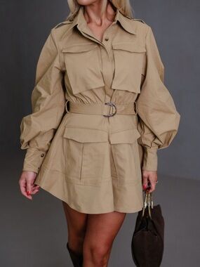 Fore Tan Utility Jacket with Front Flap Pockets